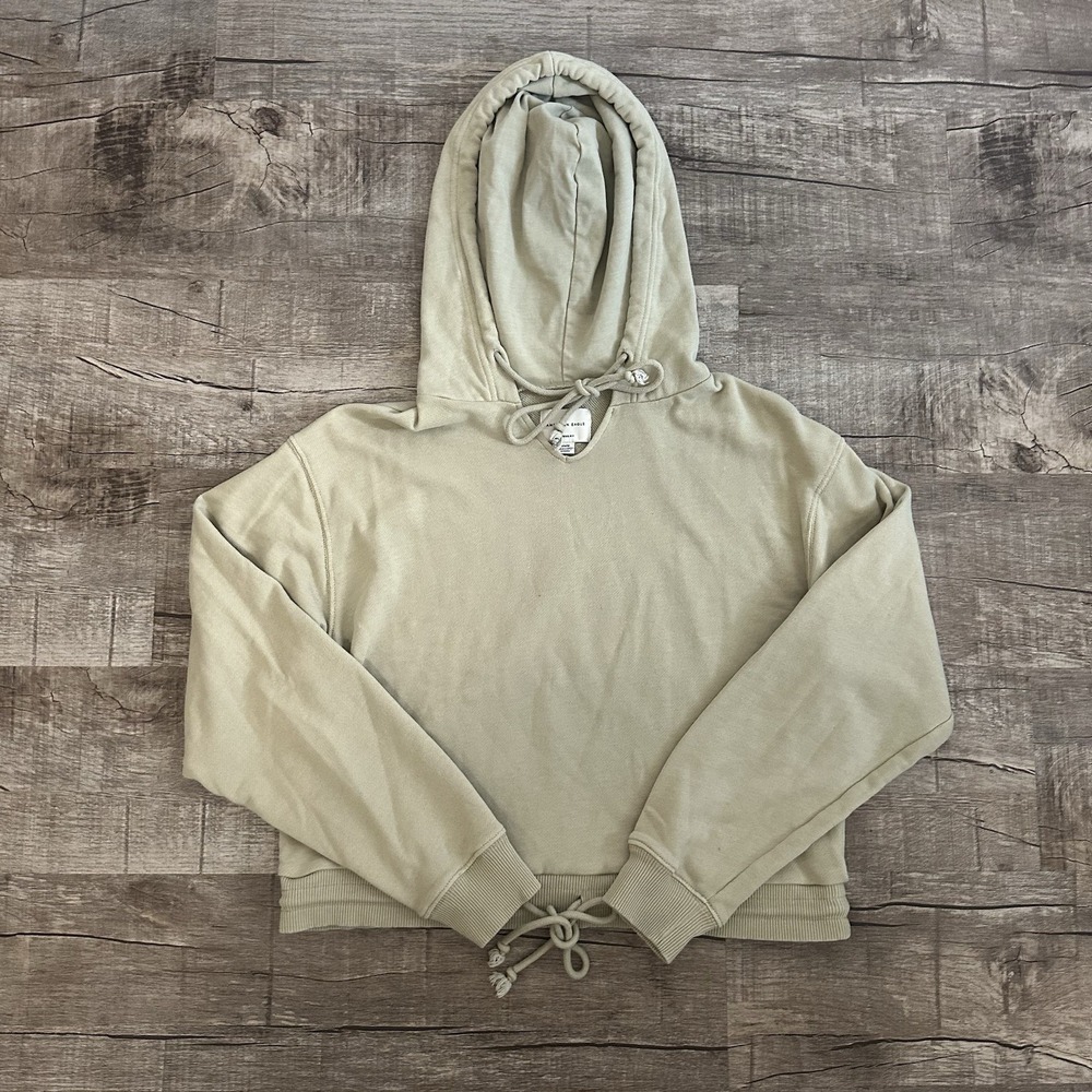American Eagle Cropped Sweatshirt Hoodie Green Oversized Jegging Fit Size‎ M